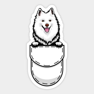 Funny American Eskimo Pocket Dog Sticker